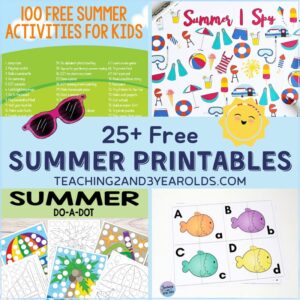 preschool summer printables