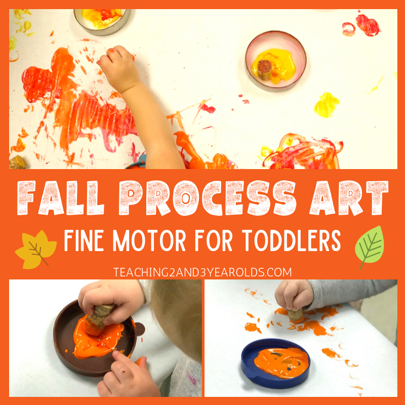 Fall Process Art for Toddlers Using Corks