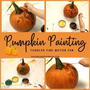 Hands-On Toddler Pumpkin Painting {Super Easy}