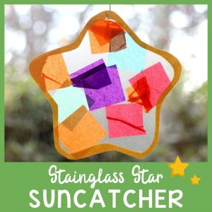 Colorful Star Suncatcher {with Printable Template}