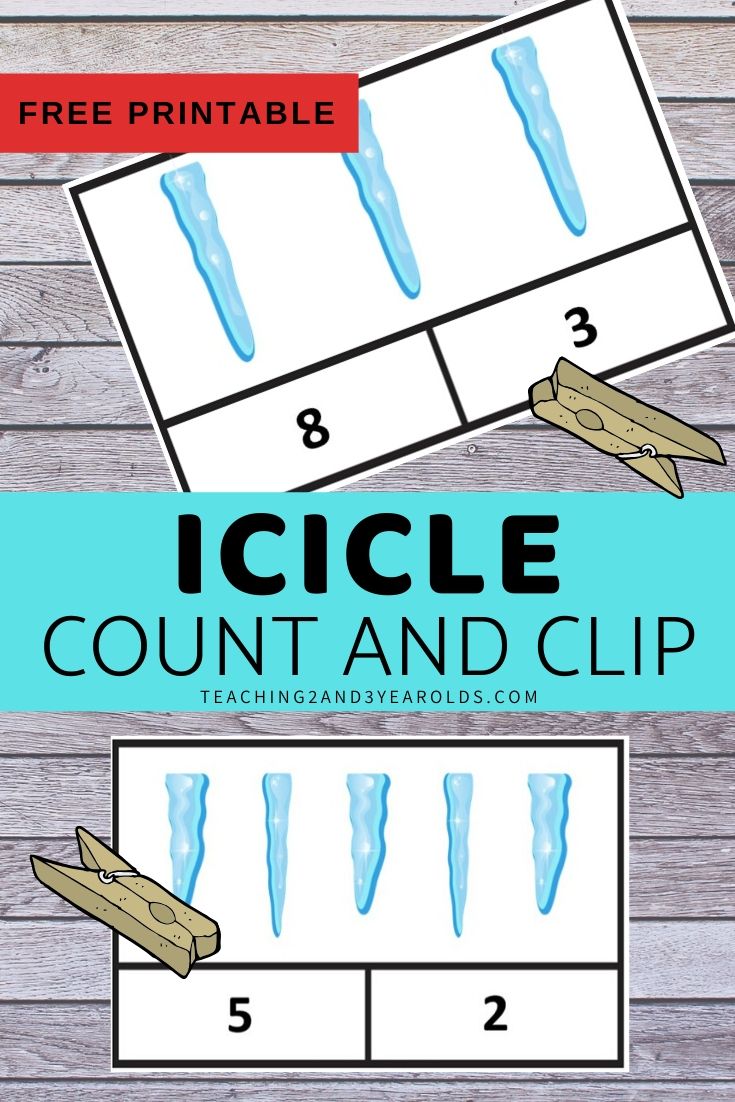 Preschool Winter Math Count and Clip Cards