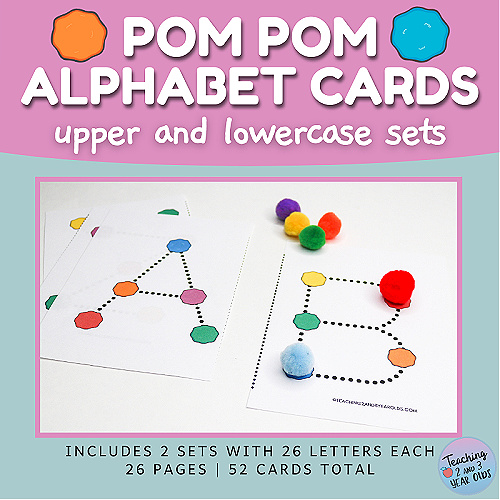 Pom Pom Alphabet Cards Printables