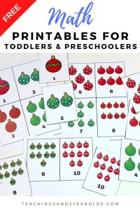 Free Toddler and Preschool Math Printables