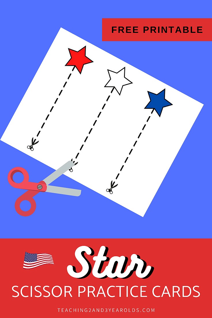 Star Scissor Practice Printable Cards