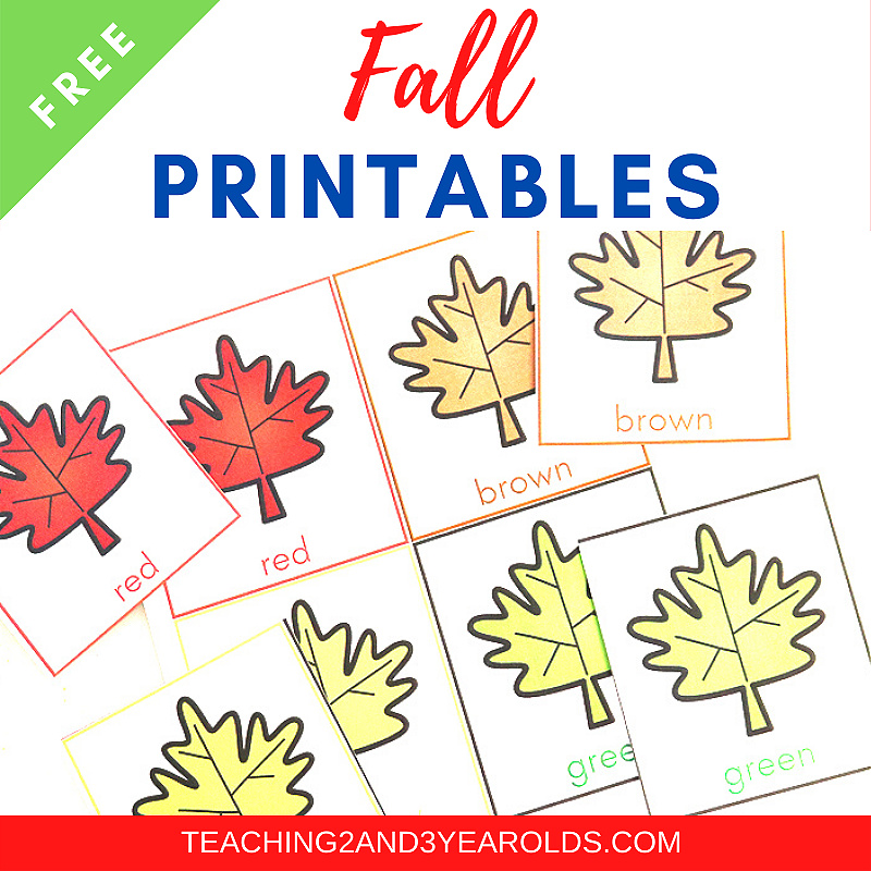 Toddler and Preschool Fall Printables