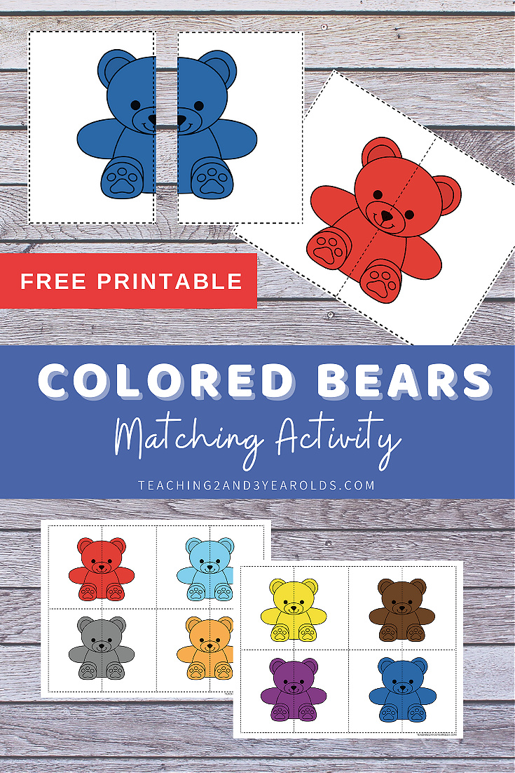 Bear Color Recognition Printable Activity