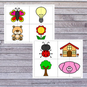 Preschool Symmetry Puzzle Printables