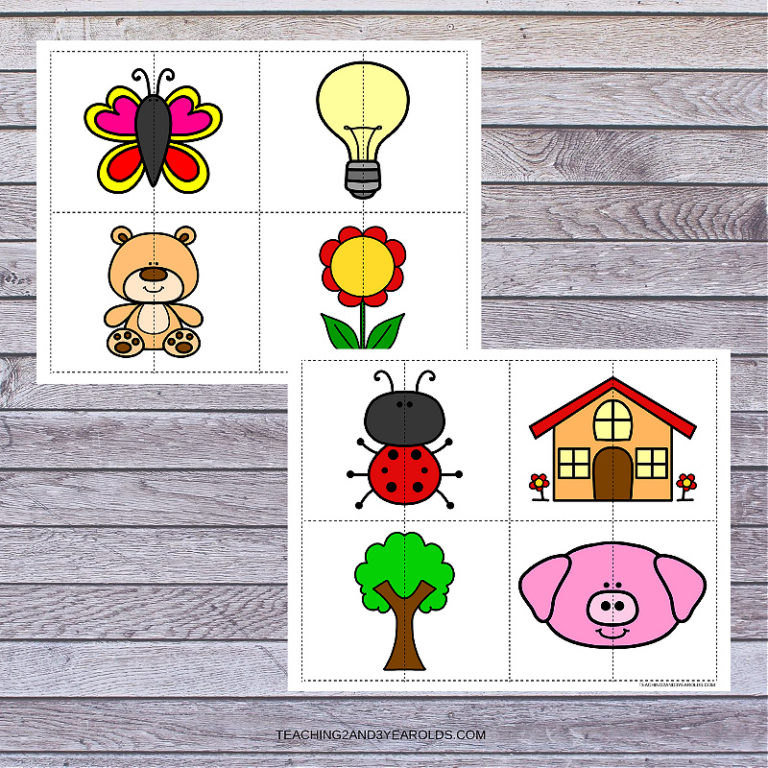 Preschool Symmetry Puzzle Printables
