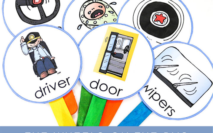 The Wheels on the Bus Printable Song Sticks