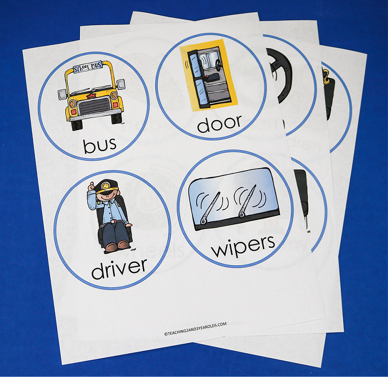 The Wheels On The Bus Printable Song Sticks