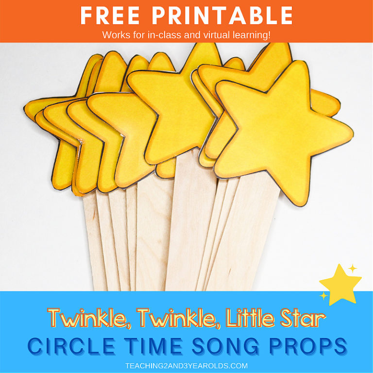 Twinkle, Twinkle, Little Star Printable Song Sticks