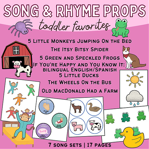 Preschool Songs & Rhymes Props