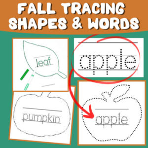 preschool fall tracing printable