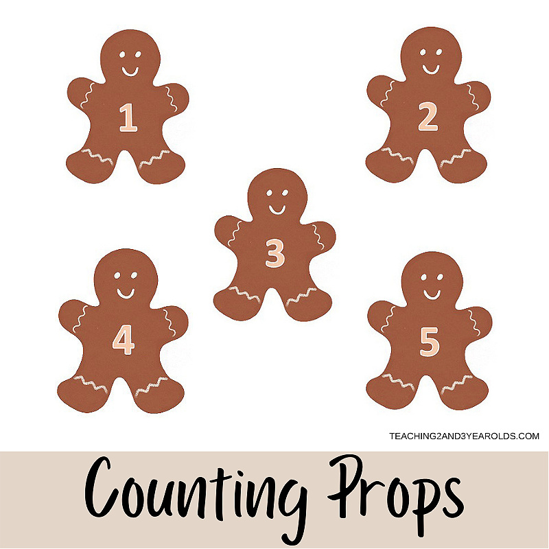 Gingerbread Man Circle Time Printable Props