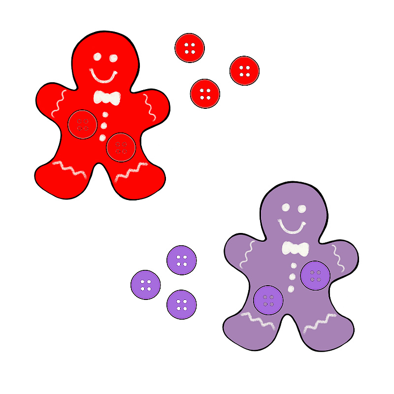 Color Sorting Gingerbread Activity