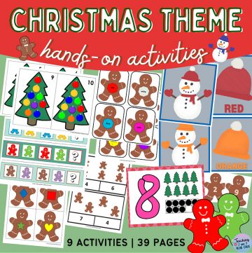 Preschool Christmas Learning Activities - 39 Pages of Hands-On Printables!