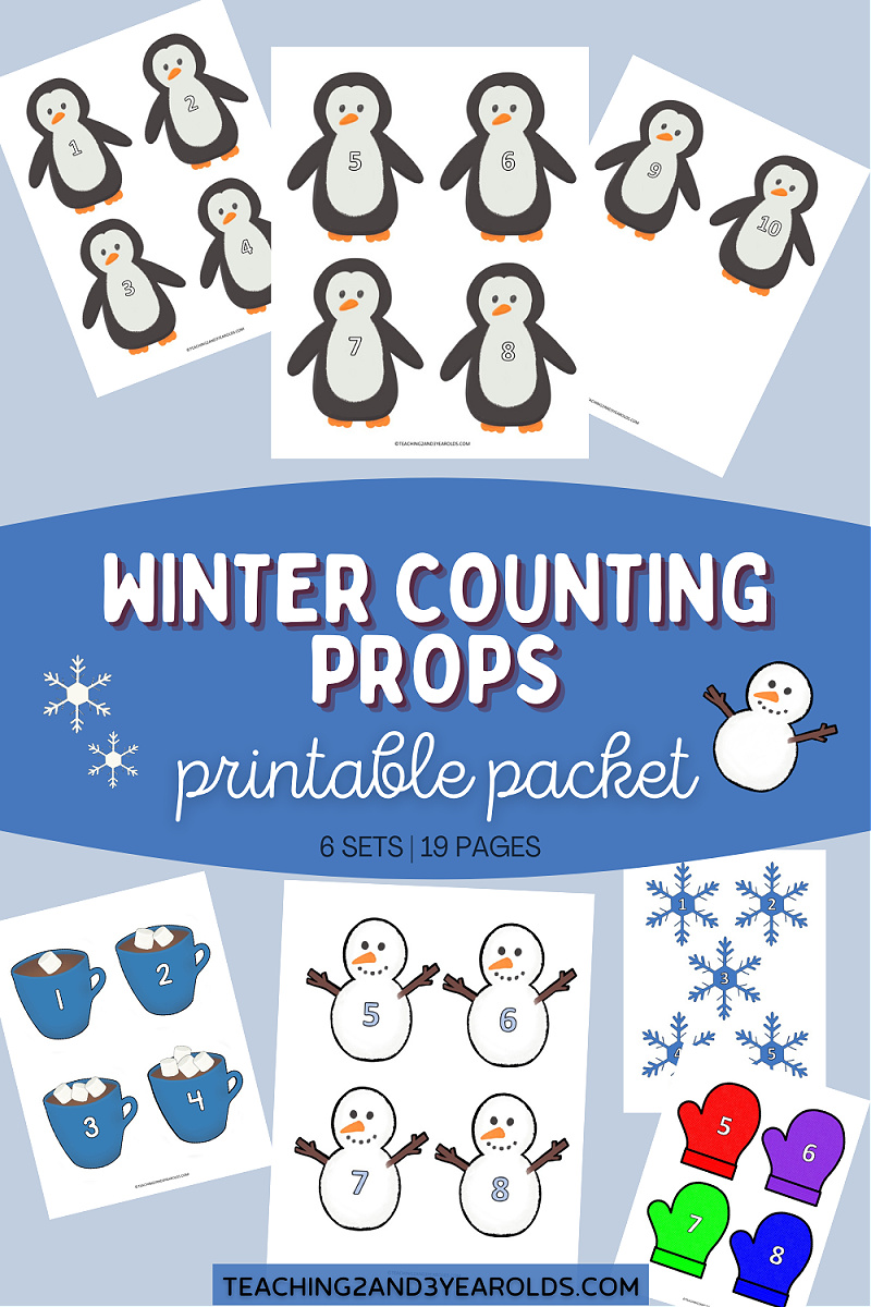 Printable Toddler Winter Counting Props