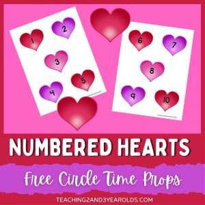 Valentine's Day Counting Printable for Circle Time