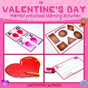 Printable Valentine's Day Learning Activities for Toddlers and Preschoolers