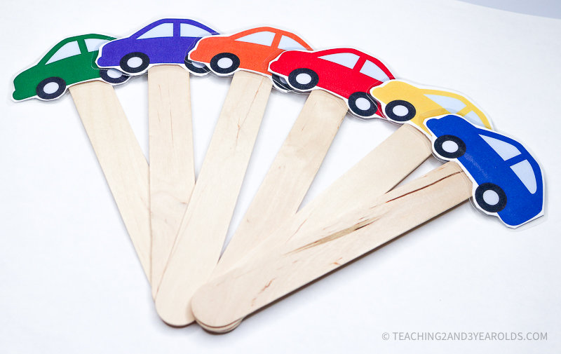 Printable Car Props for the Transportation Circle Time