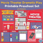 Movie Theater Dramatic Play Printable Pack for Toddlers and Preschoolers