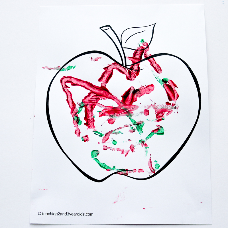 painting with apples