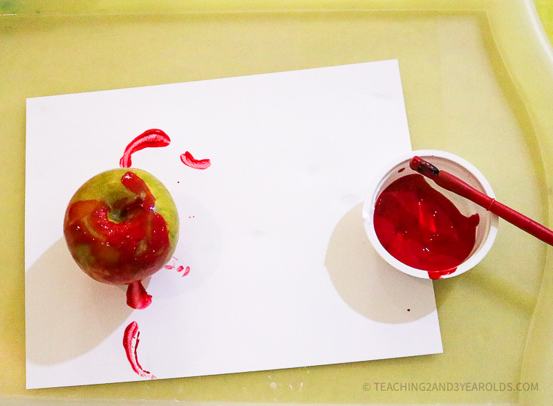 painting with apples