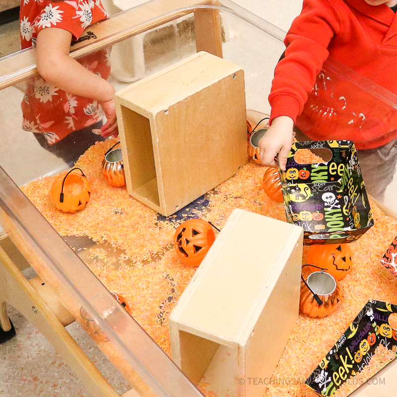pumpkin sensory table