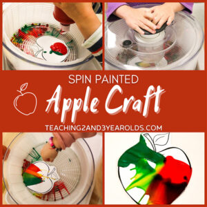 spin art apple craft