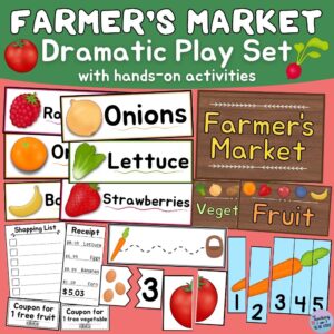 TPT farmers market dramatic play printable pack