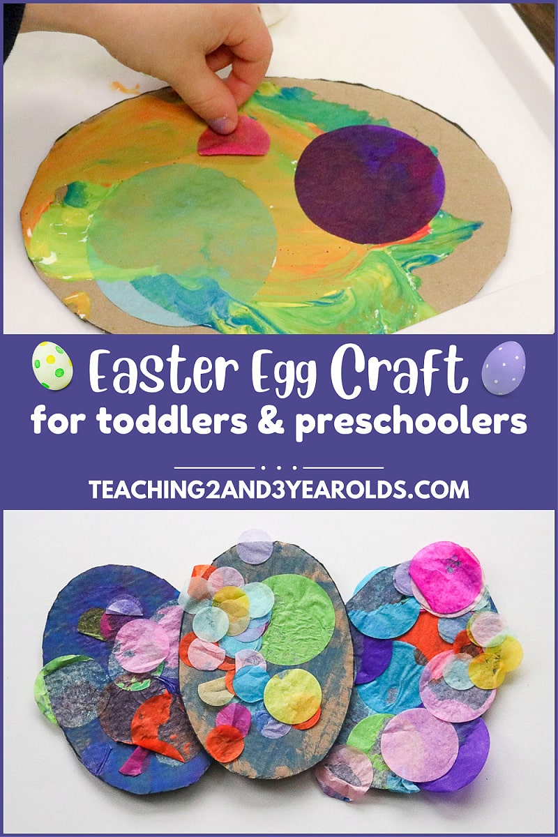 colorful Easter Egg craft for toddlers and preschoolers