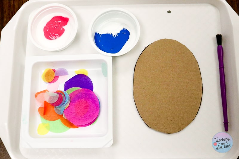 colorful Easter Egg craft for toddlers and preschoolers
