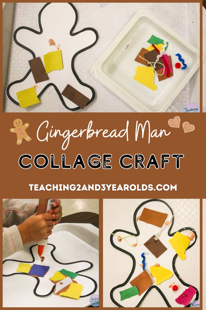 gingerbread man collage art