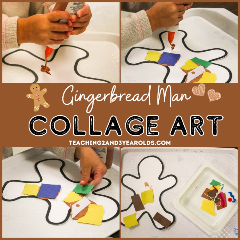 gingerbread man collage art