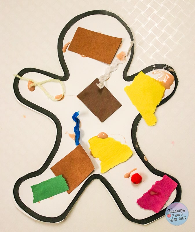 gingerbread man collage art