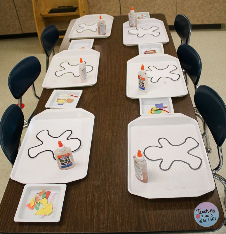 gingerbread man collage art
