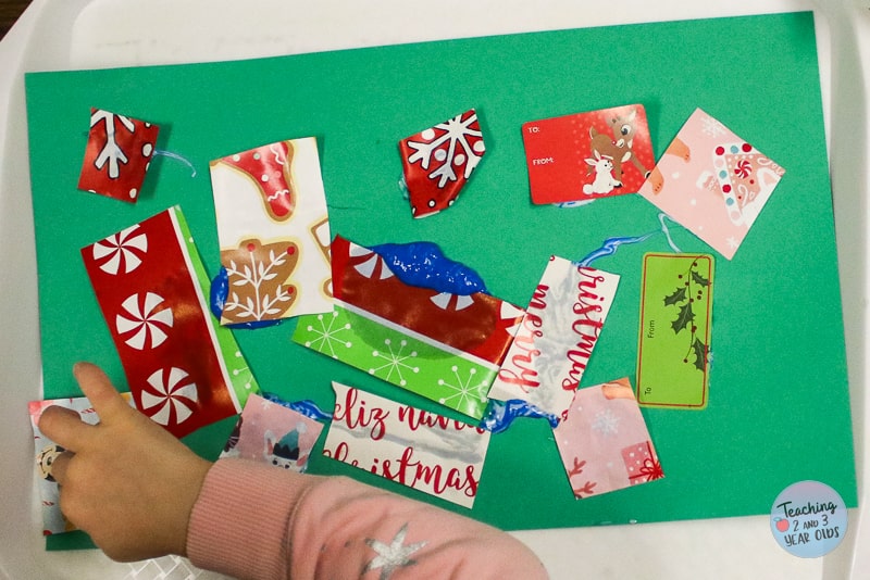 Christmas collage art