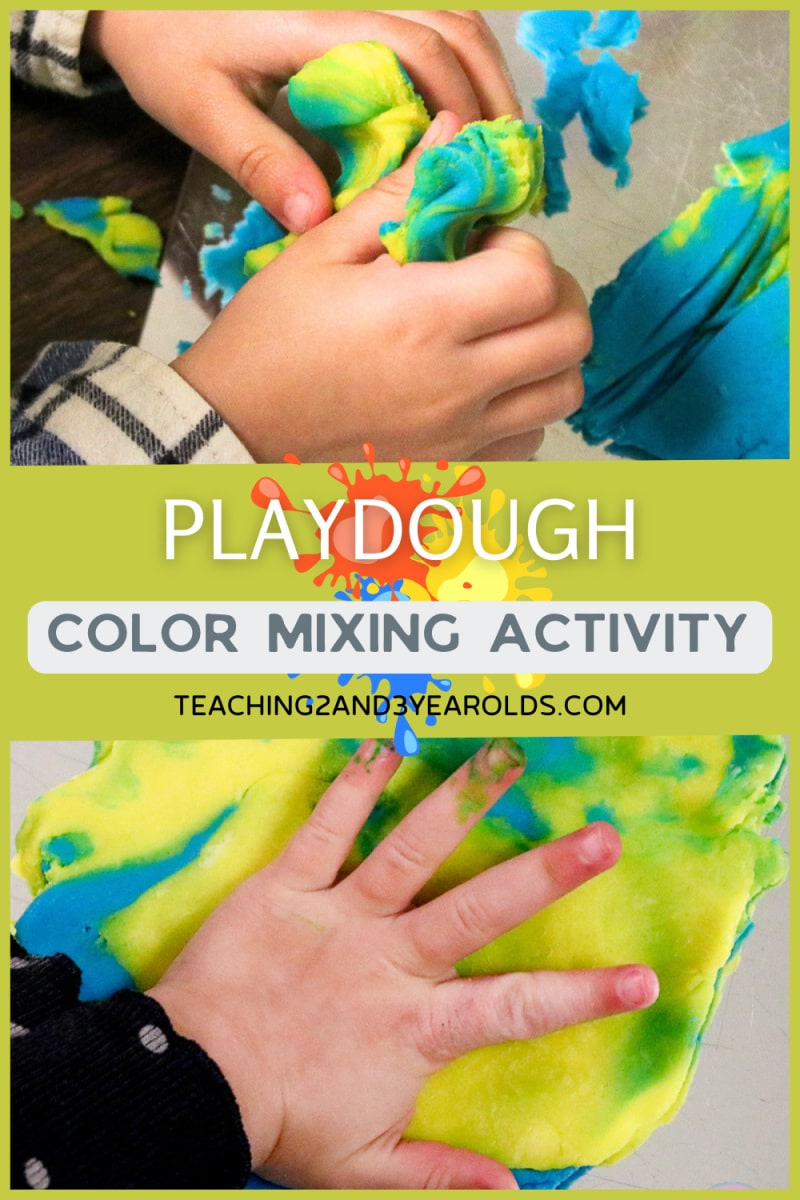 playdough color mixing activity