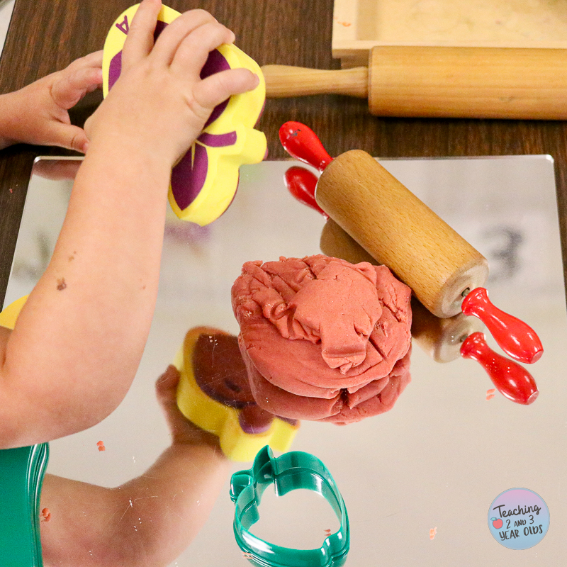 apple themed playdough activity