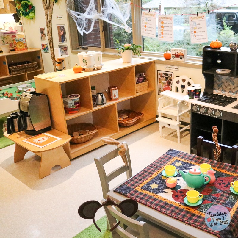 fall coffee shop dramatic play