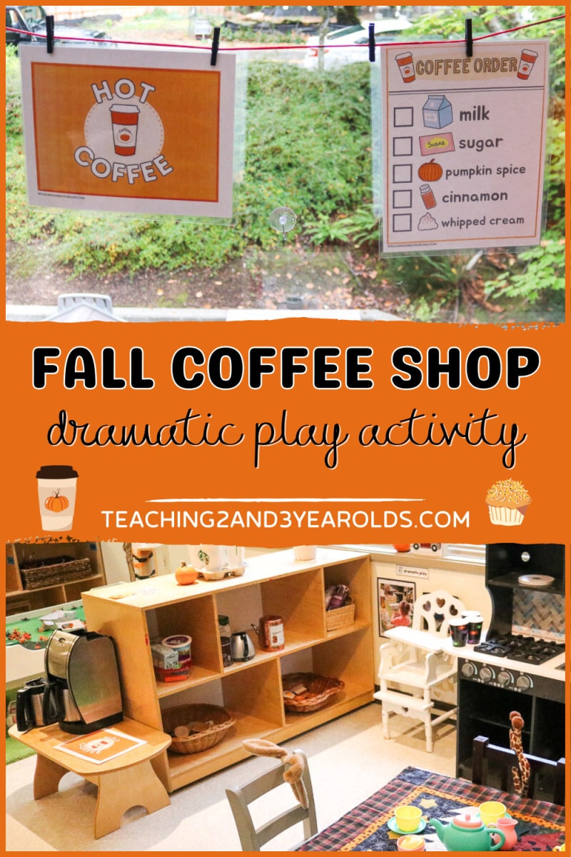 fall coffee shop dramatic play