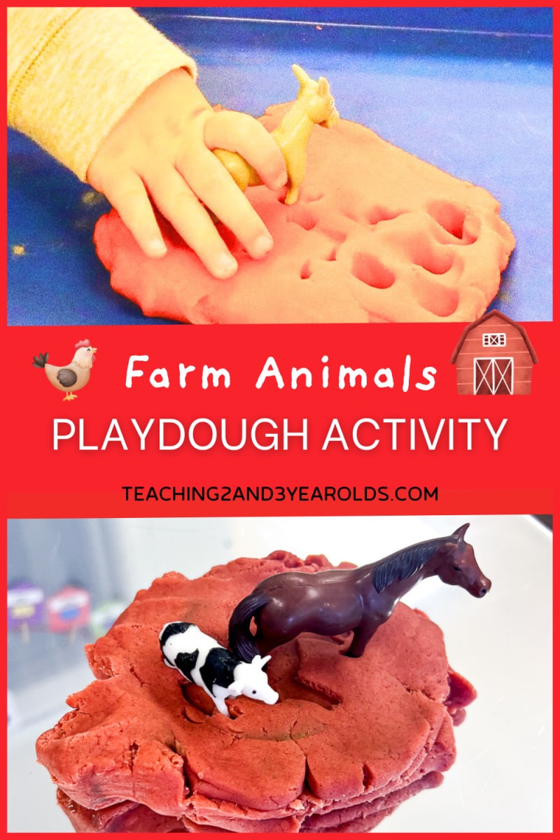 farm animals playdough activity