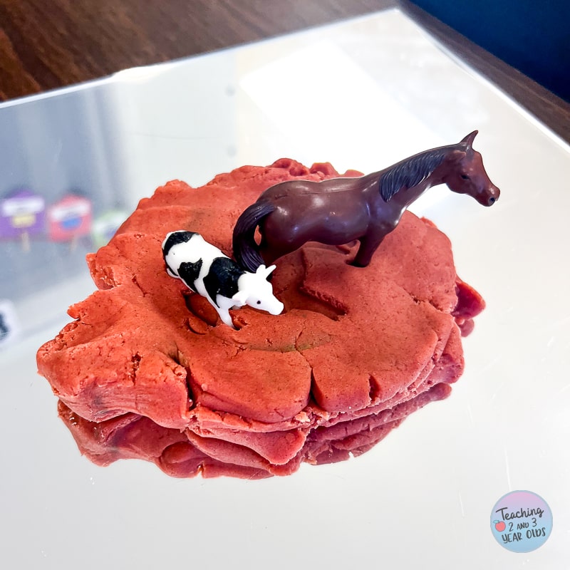 farm animals playdough activity