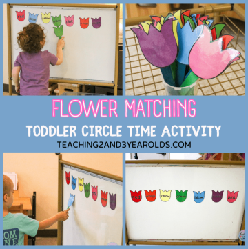 flower color matching circle time activity
