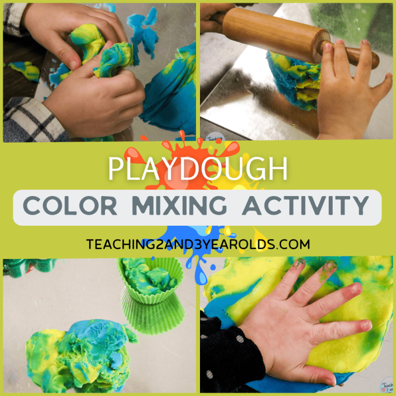 playdough color mixing activity