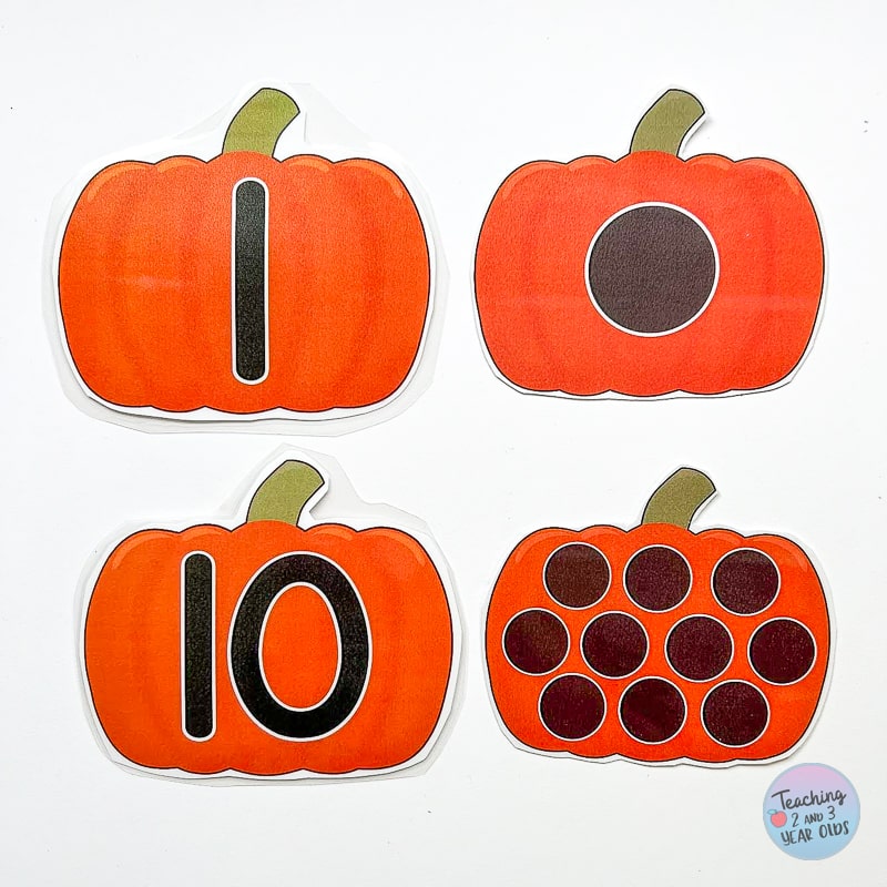 preschool pumpkin counting activity