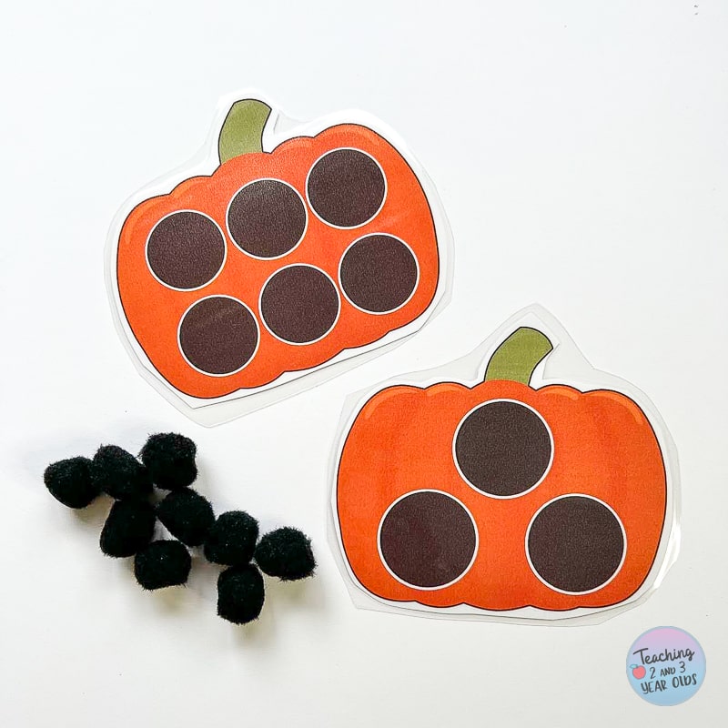 preschool pumpkin counting activity