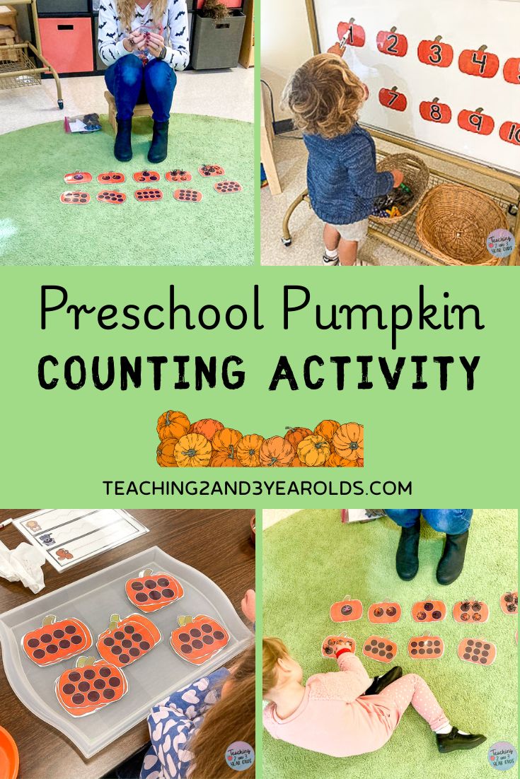 preschool pumpkin counting activity