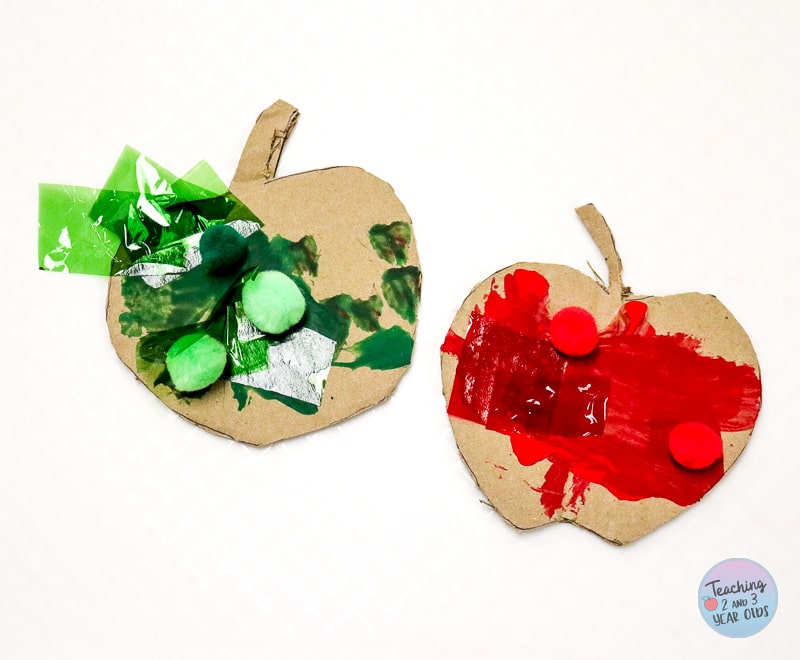 toddler cardboard apple craft