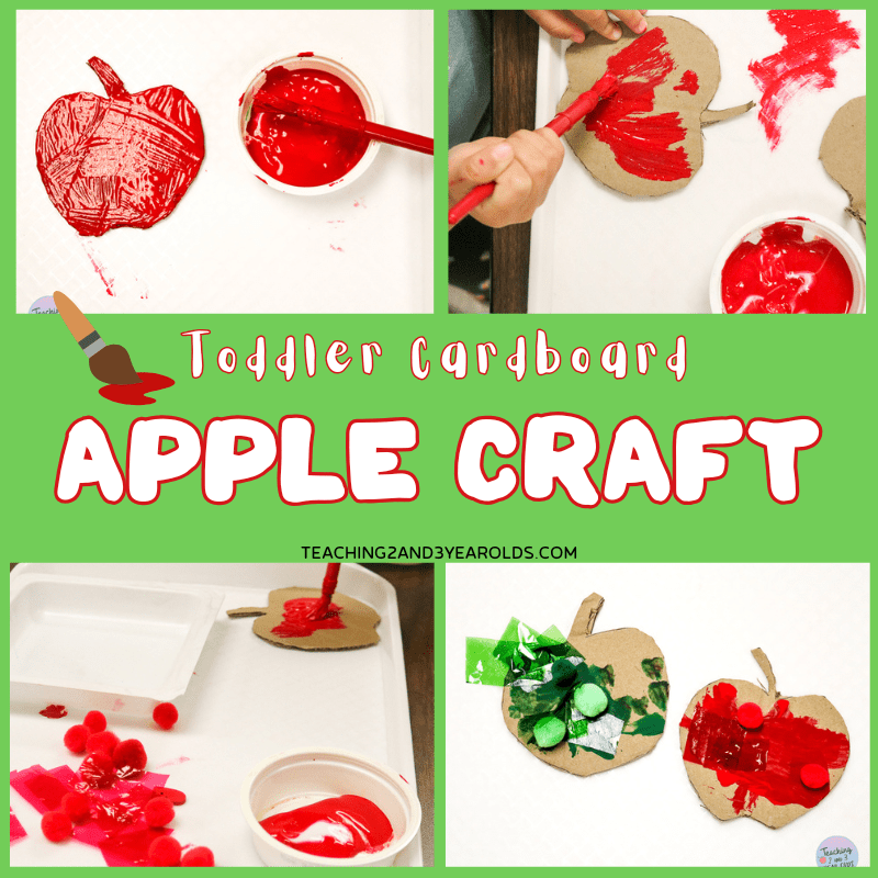 toddler cardboard apple craft